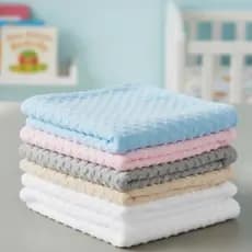 Cobertor Pipoquinha de Bebe Manta para Maternidade Premium 80x100cm Dupla Face