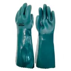 Luva De Segurança Volk Em Pvc Verde Com Forro 36cm C/Ca