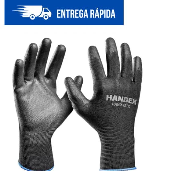 Kit 2 Prs Luva De Segurança Multitato Tatil Tato Poliamida Com Banho PU Antiestática Mecânico Pedreiro Serviços Gerais