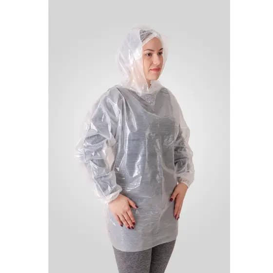 Conjunto Bata Camisa Transparente Prevemax Ca 30354 - Proteção na Limpeza, Hospital, Laboratório