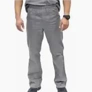 Calça Brim Cinza Masculina Resistente Confortável Trabalho Dia a Dia