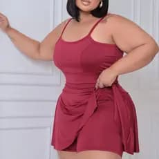 Conjunto plus size short saia e top zumba academia treino G1 ao G3 ZUMBA