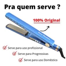 Chapinha Profissional Nano Titanium 450°f 4Forte Prancha Alisador Progressiva de Cabelo Bivolt 110V/220V