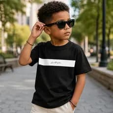 Camiseta Infantil Los Angeles Faixa Menino e Menina Algodão 26.1 Premium Estampada