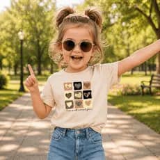 Camiseta Tshirt Infantil Criança Juvenil Bebê Unissex Algodão100% Passeio Casual Corações