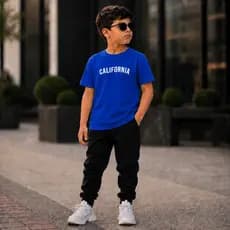 Conjunto Masculino Camiseta Algodão + Calça Jogger Moletom California LA