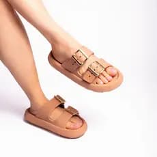 Chinelo Papete Feminino com Fivela Sola Plataforma Nuvem Leve e Macio Ortopédica