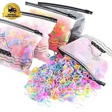 Elástico de Cabelo Rabicó Colorido com Bolsa Kit 1000 Unidades Acessórios de Cabelo liguinha