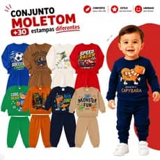 Kit Sortido 12 ou 4 Peças Moletom Roupa De Bebê Menino Infantil Inverno Conjunto Casaco Bebê Agasalho Flanelado de Bebê