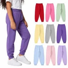 Kit 2 Calças de Moletom Infantil Feminina Inverno Confortável Menina 1 a 8 Anos