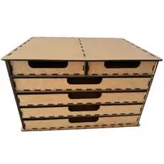 Organizador de mesa com 6 gavetas para folha sulfite