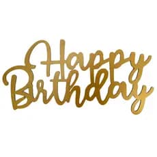 Painel Happy Birthday Mdf Decorativo Para Festa Aniversário