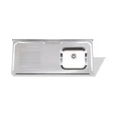 Pia Cozinha Standard 120cm c/ Cuba Direita Inox Durável Resistente Manchas p Louça Pesada