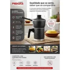 Panela Cuscuzeiro Nordestino Pequeno Porção Individual 2 em 1 Cozimento a Vapor