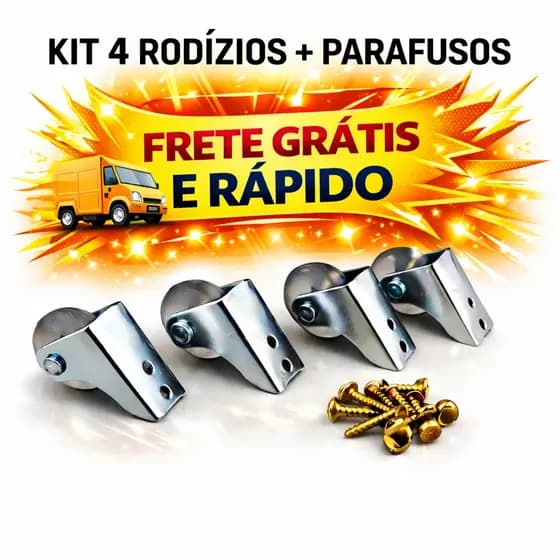 PROMOÇÃO 4 Rodinha Rodízio Roda Reforçada Fixa Para Moveis Pesados Cama, Sofá Silicone Gel 38mm