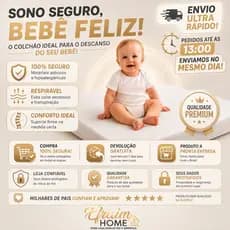 Colchão Baby Para Berço Cama Infantil Criança 150x70 Espuma D18  Conforto e Durabilidade