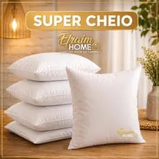Kit Enchimento Para Almofada Refil 45x45cm Flocos de Espuma Super Macio Sofá e Puff