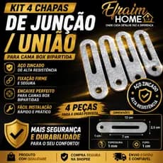 Kit Chapa Junção União Para Cama Box Casal/Queen/King
