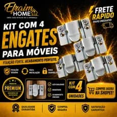 4 Peças Conector Mão Amiga Aço Zincado Reforçado União para Painel Cabeceira Sofá