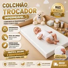 Colchão Para moisés Mini Berço Trocador 70x40 Impermeável Fraldário Bebê Super Macio Capa Removível