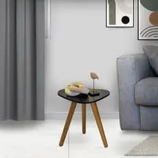 Mesa Lateral Pé Palito Retro Decorativa Tampo Orgânico