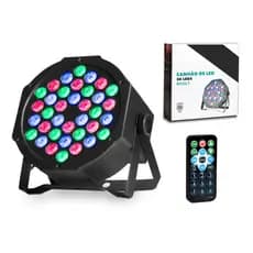 Refletor Led Par 36 Leds Rgb Dmx512 Bivolt 22w Para Palco Festa Balada Evento Profissional