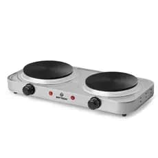 Fogão Fogareiro Elétrico 2 Bocas Cooktop Portátil 5 Níveis de Aquecimento 127V/220V 2000W