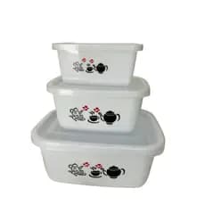 KIT 3 POTES DE ARMAZENAR ALIMENTOS MARMITA DA SEMANA