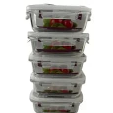 KIT POTE HERMÉTICO DE VIDRO 370 ML VIDRO MARMITA FITNESS POTE PARA SALADA COM TAMPA HERMÉTICA POTE DE VIDRO