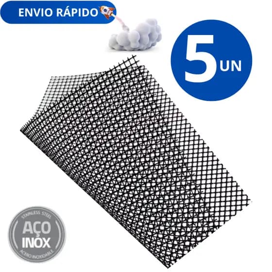Kit 5 Tela Grill Manta Vazada Tapete Grelha Para Churrasco Antiaderente Teflon Para Air Fryer Churrascaria Restaurante