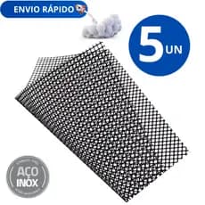 Kit 5 Tela Grill Manta Vazada Tapete Grelha Para Churrasco Antiaderente Teflon Para Air Fryer Churrascaria Restaurante