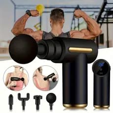Pistola de Massagem de Alta Frequência Mini LCD de Seis Velocidades, Pistola de Fáscia Massageador Muscular