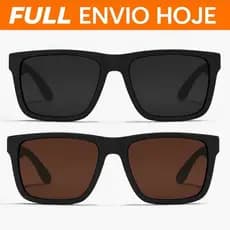 Kit Óculos de Sol Masculino Quadrado Estilo Justin UV400 Premium Unissex Acetato Proteção UVA UVB