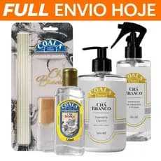 Kit Coala Chá Branco Difusor Odorizador de Ambiente Aromatizador Spray Sabonete Koala