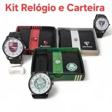 Kit Relógio Masculino e Carteira Masculina