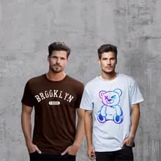 Kit 2 Camisetas Estampada 100% Algodão Envio Imediato