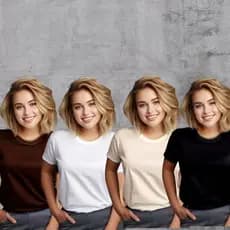 Kit T-Shirt Feminina Básica 100% Algodão Envio Imediato