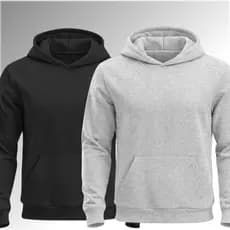 Kit Moletom Canguru Unissex Liso Sem Estampa Algodão Promoção