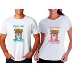 Aplique em DTF A3 A4 para Camisetas Família Papai Mamãe Vovo Chá Revelação Variados