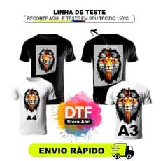 Impressão Folha  A4 A3 DTF Textil Impressa Pronto para Aplicação - Envie sua Arte
