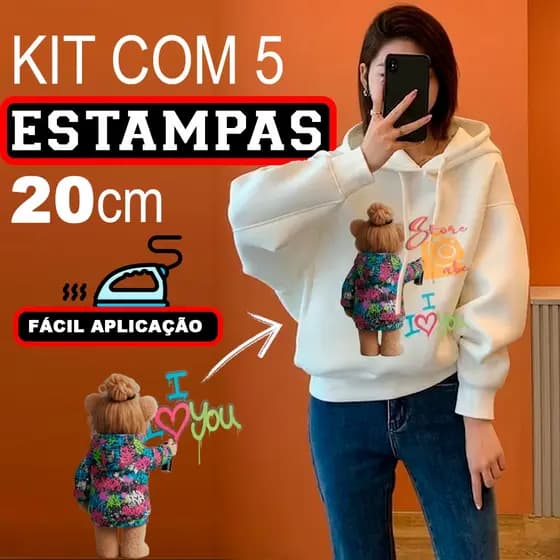 5 Estampas DTF Camisa T-SHIRT Blusa 🔥 Impressão Têxtil Personalizada - Envio 24h