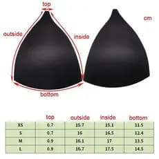 10 Pares Atacado Esponja Copo Roupa Interior Triângulo Sutiã Almofada Para DIY Maiô Invisível Profundo V Vestido De Casa