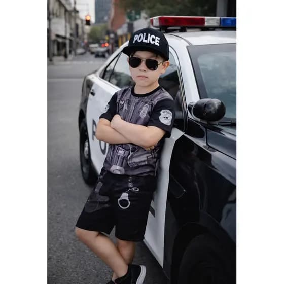 Fantasia Infantil Menino Policial com Boné