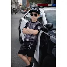 Fantasia Infantil Menino Policial com Boné