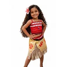 Fantasia infantil Roupa Moana com colar