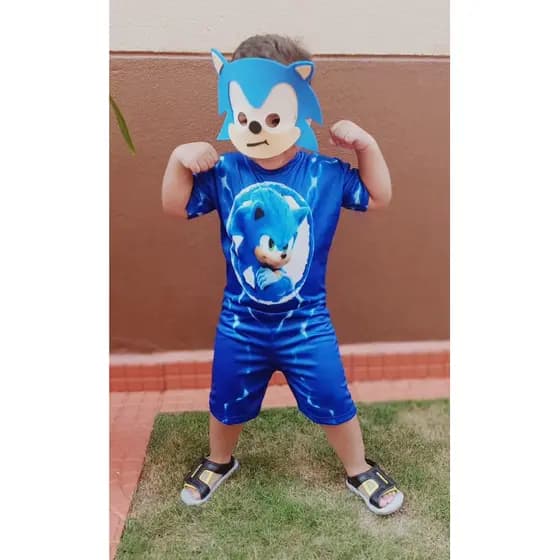 Fantasia infantil  menino Sonic promoção