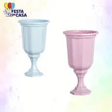 KIT COM 2 UNIDADES VASOS GREGO DECORATIVO LINHA DIAMANTE 850 ML - DIVERSAS CORES