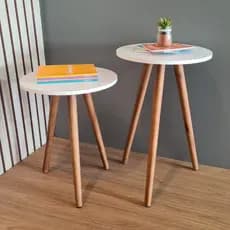 Conjunto de Mesinhas de Canto E Apoio Para Sala Decorativa