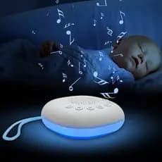 Aparelho Portátil de Ruído Branco com 20 Sons, Luz Noturna e Timer - Acalma Bebês, Crianças e Adultos para Dormir