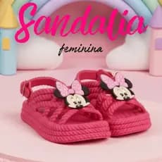 Sandália Minnie Infantil Estilo Leve e Prática Menina Trança